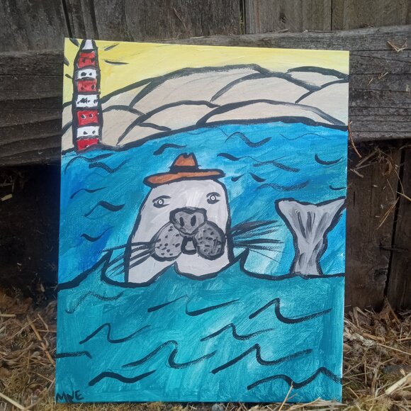 Folk Art Seal Painting - Picture 11 of 11